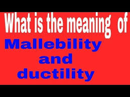 A substance which can be drawn into wires are said to be ductile. Malleability Lessons Blendspace