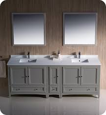 Check spelling or type a new query. 84 Grey Traditional Double Sink Bathroom Vanity With Top Sink Faucet And Linen Cabinet Option