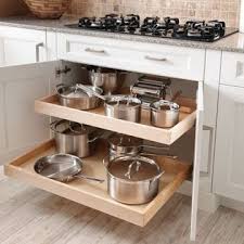 With drawers that pull out all the way you can more easily access and lift out plates, bowls, pots and pans, and much more without having to awkwardly reach to an upper cabinet or stretch to the back of a shelf. Pot And Pan Drawer Design Ideas Pictures Remodel And Decor Kitchen Remodel Small Kitchen Design Small Pan Storage Kitchen