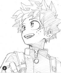 Drawing Deku Bnha Anime Sketch Anime Drawings My Hero Academia Manga Sketch of deku boku no hero academia bokunoheroacademia. pinterest