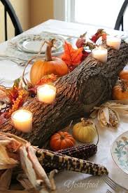 Rustic Log Centerpiece Rustic Thanksgiving Log Centerpieces Thanksgiving Decorations Diy