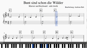 … zum kostenlosen herunterladen und ausdrucken. Kinderlieder Von Sehr Leicht Bis Mittelschwer Zuhause Klavier Oder Gitarre Lernen