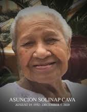 Obituary information for Asuncion Solinap Cava