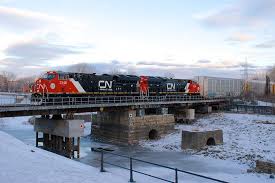 Michael Berry On Instagram A Pair Of Nearly Brand New Et44ac S Cn3146 Cn3159 Lead Cn401 Over The Lachine Canadian National Railway Train Train Times