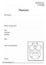 Hamsters are some of the most popular pets today. Hamster Worksheet