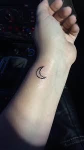 They seem to be very simple, but means a lot to the wearer and always are near and dear. New Tiny Crescent Moon Wrist Tattoo Piercing Tattoo Tattoos Tattoos And Piercings