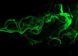 黒の背景と闇のコンセプトの緑の煙の抄録 煙 イラスト 写真ロゴ 背景 紫