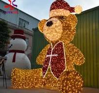 3D LED Motif Bear Displays Animated Christmas Mall Decoration Outdoor