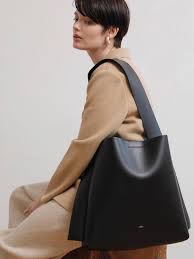 Arc Big Bucket Bag Artificial Leather Black In 2021 Bucket Bag Minimalist Bags Design Oversized Tote Bag