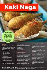 Resep Kaki Naga Resep Masakan Resep Makanan Masakan Indonesia
