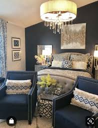 Master Bedroom Navy And Yellow Bold Or Neutrals Pop Of Color Blue And Gold Bedroom Blue Master Bedroom Master Bedroom Makeover