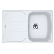 Composite sinks are made of a composition of several types of highly durable materials, such as quartz, granite resin and heavy plastic dusts. Franke Antea 1 0 Bowl Polar White Composite Fragranite Kitchen Sink Waste Kitchen From Taps Uk