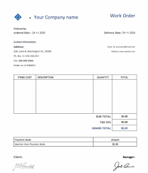 It is modeled after our free quote template. 17 Work Order Templates Formats Free Excel Pdf Doc