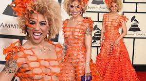 Most bizarre Grammys outfit ever? US star Joy Villa appears to wear TRAFFIC  FENCING and nothing else - Irish Mirror Online
