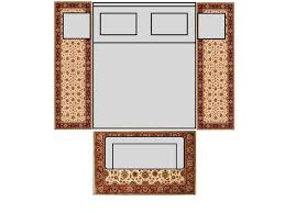 Whether you choose solid or a patterned rug, there are a few tips to probably the most common question is what size should the area rug be? choosing the right size all depends on the size of your bed and your. Bedroom King Size Bed With 8 Runners 4x6 Rug Bedroom Rug Placement Runner Rug Bedroom Bedroom Rug