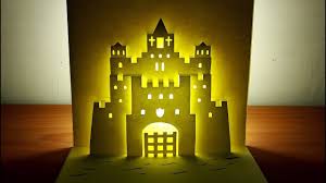 Cuts don't need to be straight lines, but they must go from valley fold, across a mountain top, to the next valley fold. 3d Castle Pop Up Castle Card Paper Art Castle Kirigami 3dåŸŽå ¡å¡ç‰‡ Paper Art 3d Paper Art 3d Castle
