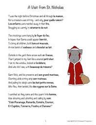 The Night Before Christmas With French Vocabulary By Pepper Tpt The Night Before Christmas Christmas Poems French Vocabulary