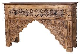 The foyer is the first thing that someone sees when they walk into a home. Haugen Reclaimed Wood Traditional Hand Carved Console Table Mediterranean Console Tables By Sierra Living Concepts Houzz