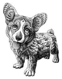 Corgi Puppy Art Print By Bioworkz Puppy Art Corgi Art Dog Coloring Page
