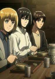 Armin was on the back of the room, where captain levi was sitting earlier today. Armin Eren Mikasa Eren And Mikasa Attack On Titan Anime Attack On Titan Series