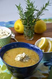 Greek Red Lentil Soup With Lemon Rosemary And Feta Cheese Foodie On Board Greek Lentil Soup Recipe Lemon Lentil Soup Recipe Lentil Soup Easy
