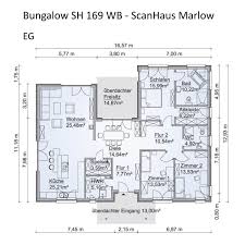 Grundriss Bungalow Haus In Uform Mit Walmdach Architektur Terrasse 4 Zimmer 169 Qm Erdgeschoss Loggia Eingang Uber Grundriss Bungalow Walmdach Bungalows