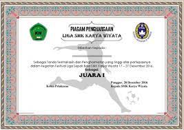 Maybe you would like to learn more about one of these? Contoh Piagam Penghargaan Juara Sepak Bola