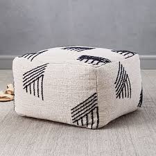 Modern Poufs Floor Pillows West Elm With Images Pouf Moroccan Leather Pouf Floor Pillows