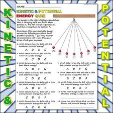 Worksheet Kinetic Vs Potential Energy 3 By Travis Terry Teachers Pay Teachers In 2020 Potential Energy Kinetic And Potential Energy Work Energy And Power