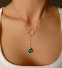 Emerald Necklace For Women May Birthstone Gemstone Lariat Etsy Lariat Necklace Silver Gold Lariat Necklace Infinity Lariat Necklace