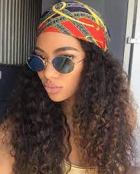 Curly Hair Headband Short Turban Turban Headband Curly Hair Short Curly Hair Turban Headband Curly H Coiffure Avec Foulard Bandana Cheveux Cheveux