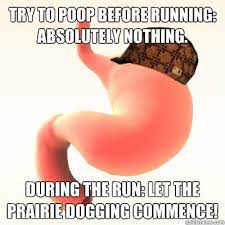 Try To Poop Before Running Absolutely Nothing During The Run Let The Prairie Dogging Commence Scumbag Stomach Quickmeme