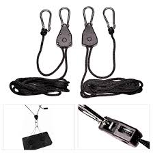2pcs 1 8 Hydroponic Adjustable Grow Tent Light Hanger Ratchet Rope Up To 150lbs Ebay
