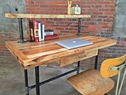Follow this guide & make one with basic power tools. Wood Pallet And Metal Pipe Desk