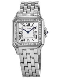 The panthère de cartier watch collection was. Cartier Panthere De Cartier Medium Diamond Steel Women S Watch W4pn0008 Watchmaxx Com