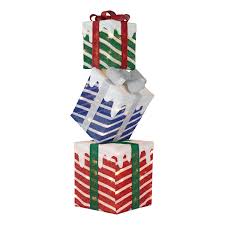 Holiday Time Light Up Stacked Gift Boxes Outdoor Christmas Decor 42 In Walmart Com Outdoor Christmas Decorations Outdoor Christmas Gift Boxes Decoration