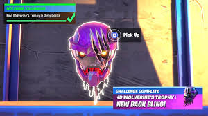 It's a bit more hidden then you'd think, but we've got the tips you need to make collecting this great new back bling pretty easy! Find Wolverine S Trophy In Dirty Docks Location Fortnite Week 3 Wolverine Challenge Youtube