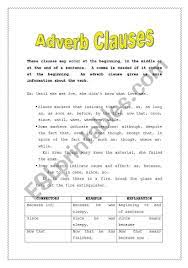 He speaks english much better … (comparison) 2. Adverb Clauses Esl Worksheet By Lizgc7