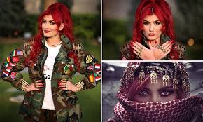 Helen Abdulla who inspires troops with her songs about destroying ISIS