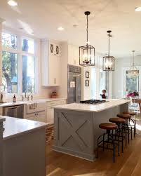 I Like The Cross And Extension Of The Island Do In Craft Room Gray Island To Match Gray Doors Farmhouse Kitchen Inspiration Modern Farmhouse Kitchens Home Decor Kitchen