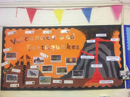 Volcanoes And Earthquakes Display Classroom Displays Volcano Projects Earthquake