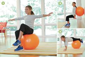 How To Get Your Kids Moving Exercise For Kids Ball Exercises Therapy Ball