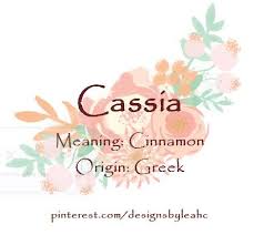 Looking for the perfect name for your little one? Baby Girl Name Cassia Meaning Cinnamon Origin Greek Nicknames Cass Www Pinterest Com Designsbyleahc Ca Baby Girl Names Girl Names Baby Names