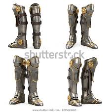 Iron Fantasy High Boots Knight Armor Stock Illustration 1265081263 In 2020 Knight Armor Armor Boots Boots