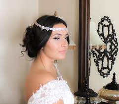 Crystal Bridal Forehead Band Headpiece Harper In 2021 Bride Headpiece Bridal Forehead Headpieces Wedding Headpiece