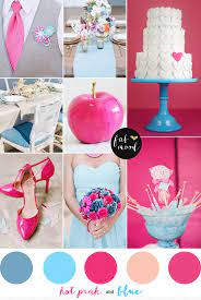 Find your ideal hot pink color combinations at shutterstock. Blue And Hot Pink Wedding Colors Palette 1 Fab Mood Wedding Colours Wedding Themes Wedding Colour Palettes