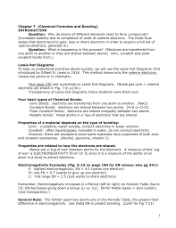 Drawing single covalent bonds background info: Chapter 7 Notes