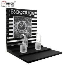 Black Acrylic Counter Top Display Stand For Watches From Hicon Pop Displays Limited