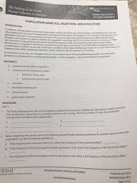 Therefore, the number of heterozygous individuals 3. Solved The Making Of The Fittest Natural Selection In Hu Chegg Com