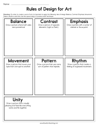 Rules Of Design For Art Worksheet Have Fun Teaching
